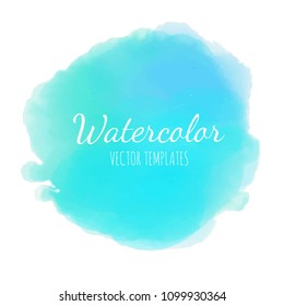 Vector Watercolor background. Isolated on white