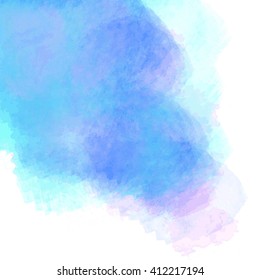 Vector watercolor background isolated. Watercolor texture, stains, watercolor splash red blue. watercolour splash. Pastel, pink, light, transparent tone.