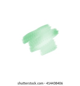 Vector watercolor. Watercolor background isolated. Watercolor vector texture, stains, splatter, splash. Pastel, green, light, transparent tone.