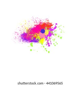 Vector watercolor background isolated. Watercolor texture, stains, splash. Pastel, pink, light, transparent tone.