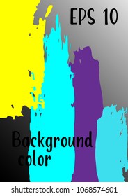 Vector watercolor background. Modern abstract background with multicolored brush strokes. Template of design. Suitable for the design of banners, posters, booklets, reports, magazines. EPS 10.