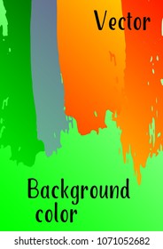 Vector watercolor background. Modern abstract background with multicolored brush strokes. Template of design. Suitable for the design of banners, posters, booklets, reports, magazines. EPS 10.