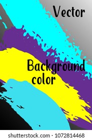 Vector watercolor background. Modern abstract background with multicolored brush strokes. Template of design. Suitable for the design of banners, posters, booklets, reports, magazines. EPS 10.