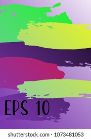 Vector watercolor background. Modern abstract background with multicolored brush strokes. Template of design. Suitable for the design of banners, posters, booklets, reports, magazines. EPS 10.