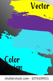 Vector watercolor background. Modern abstract background with multicolored brush strokes. Template of design. Suitable for the design of banners, posters, booklets, reports, magazines. EPS 10.