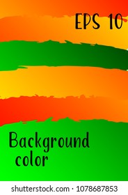 Vector watercolor background. Modern abstract background with multicolored brush strokes. Template of design. Suitable for the design of banners, posters, booklets, reports, magazines. EPS 10.