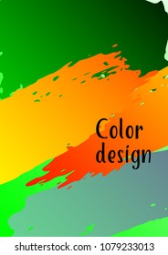 Vector watercolor background. Modern abstract background with multicolored brush strokes. Template of design. Suitable for the design of banners, posters, booklets, reports, magazines. EPS 10.