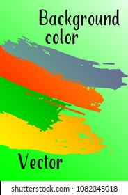 Vector watercolor background. Modern abstract background with multicolored brush strokes. Template of design. Suitable for the design of banners, posters, booklets, reports, magazines. EPS 10.