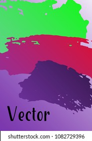 Vector watercolor background. Modern abstract background with multicolored brush strokes. Template of design. Suitable for the design of banners, posters, booklets, reports, magazines. EPS 10.