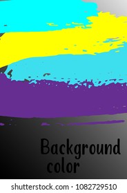 Vector watercolor background. Modern abstract background with multicolored brush strokes. Template of design. Suitable for the design of banners, posters, booklets, reports, magazines. EPS 10.