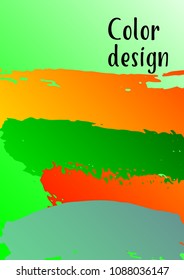 Vector watercolor background. Modern abstract background with multicolored brush strokes. Template of design. Suitable for the design of banners, posters, booklets, reports, magazines. EPS 10.