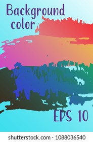 Vector watercolor background. Modern abstract background with multicolored brush strokes. Template of design. Suitable for the design of banners, posters, booklets, reports, magazines. EPS 10.