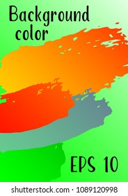 Vector watercolor background. Modern abstract background with multicolored brush strokes. Template of design. Suitable for the design of banners, posters, booklets, reports, magazines. EPS 10.