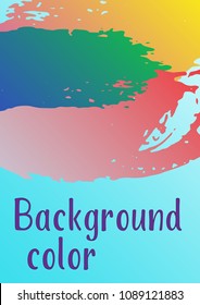 Vector watercolor background. Modern abstract background with multicolored brush strokes. Template of design. Suitable for the design of banners, posters, booklets, reports, magazines. EPS 10.