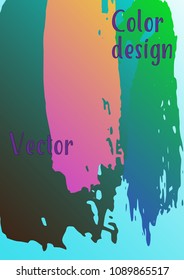Vector watercolor background. Modern abstract background with multicolored brush strokes. Template of design. Suitable for the design of banners, posters, booklets, reports, magazines. EPS 10.