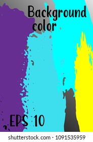 Vector watercolor background. Modern abstract background with multicolored brush strokes. Template of design. Suitable for the design of banners, posters, booklets, reports, magazines. EPS 10.