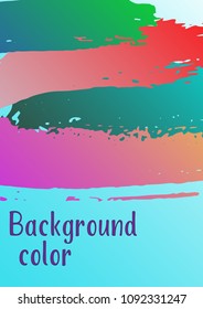 Vector watercolor background. Modern abstract background with multicolored brush strokes. Template of design. Suitable for the design of banners, posters, booklets, reports, magazines. EPS 10.