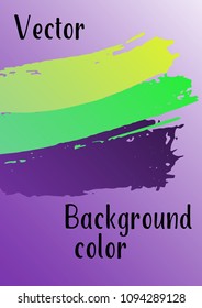 Vector watercolor background. Modern abstract background with multicolored brush strokes. Template of design. Suitable for the design of banners, posters, booklets, reports, magazines. EPS 10.