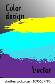 Vector watercolor background. Modern abstract background with multicolored brush strokes. Template of design. Suitable for the design of banners, posters, booklets, reports, magazines. EPS 10.