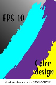 Vector watercolor background. Modern abstract background with multicolored brush strokes. Template of design. Suitable for the design of banners, posters, booklets, reports, magazines. EPS 10.