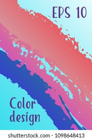 Vector watercolor background. Modern abstract background with multicolored brush strokes. Template of design. Suitable for the design of banners, posters, booklets, reports, magazines. EPS 10.