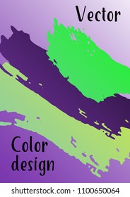 Vector watercolor background. Modern abstract background with multicolored brush strokes. Template of design. Suitable for the design of banners, posters, booklets, reports, magazines. EPS 10.