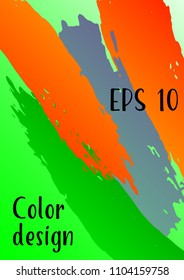 Vector watercolor background. Modern abstract background with multicolored brush strokes. Template of design. Suitable for the design of banners, posters, booklets, reports, magazines. EPS 10.