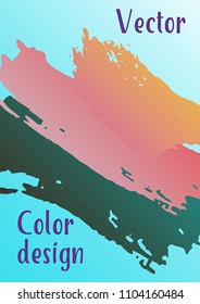 Vector watercolor background. Modern abstract background with multicolored brush strokes. Template of design. Suitable for the design of banners, posters, booklets, reports, magazines. EPS 10.