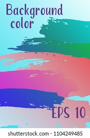 Vector watercolor background. Modern abstract background with multicolored brush strokes. Template of design. Suitable for the design of banners, posters, booklets, reports, magazines. EPS 10.