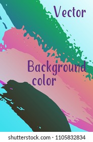 Vector watercolor background. Modern abstract background with multicolored brush strokes. Template of design. Suitable for the design of banners, posters, booklets, reports, magazines. EPS 10.