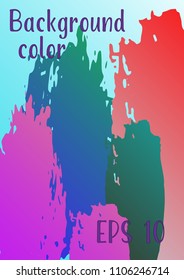 Vector watercolor background. Modern abstract background with multicolored brush strokes. Template of design. Suitable for the design of banners, posters, booklets, reports, magazines. EPS 10.
