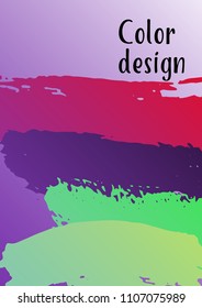 Vector watercolor background. Modern abstract background with multicolored brush strokes. Template of design. Suitable for the design of banners, posters, booklets, reports, magazines. EPS 10.