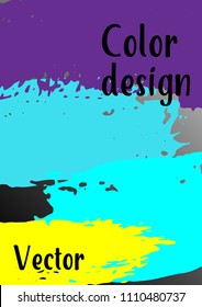 Vector watercolor background. Modern abstract background with multicolored brush strokes. Template of design. Suitable for the design of banners, posters, booklets, reports, magazines. EPS 10.