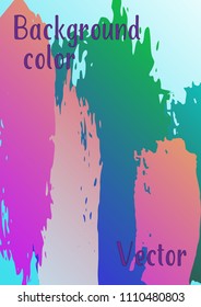 Vector watercolor background. Modern abstract background with multicolored brush strokes. Template of design. Suitable for the design of banners, posters, booklets, reports, magazines. EPS 10.