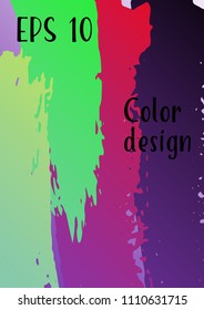 Vector watercolor background. Modern abstract background with multicolored brush strokes. Template of design. Suitable for the design of banners, posters, booklets, reports, magazines. EPS 10.