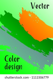 Vector watercolor background. Modern abstract background with multicolored brush strokes. Template of design. Suitable for the design of banners, posters, booklets, reports, magazines. EPS 10.
