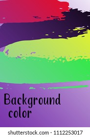 Vector watercolor background. Modern abstract background with multicolored brush strokes. Template of design. Suitable for the design of banners, posters, booklets, reports, magazines. EPS 10.