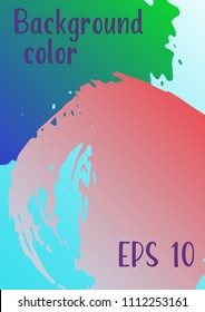 Vector watercolor background. Modern abstract background with multicolored brush strokes. Template of design. Suitable for the design of banners, posters, booklets, reports, magazines. EPS 10.