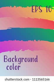 Vector watercolor background. Modern abstract background with multicolored brush strokes. Template of design. Suitable for the design of banners, posters, booklets, reports, magazines. EPS 10.