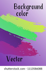 Vector watercolor background. Modern abstract background with multicolored brush strokes. Template of design. Suitable for the design of banners, posters, booklets, reports, magazines. EPS 10.