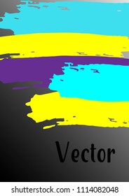 Vector watercolor background. Modern abstract background with multicolored brush strokes. Template of design. Suitable for the design of banners, posters, booklets, reports, magazines. EPS 10.
