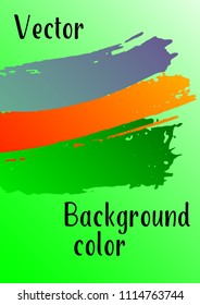 Vector watercolor background. Modern abstract background with multicolored brush strokes. Template of design. Suitable for the design of banners, posters, booklets, reports, magazines. EPS 10.