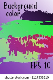 Vector watercolor background. Modern abstract background with multicolored brush strokes. Template of design. Suitable for the design of banners, posters, booklets, reports, magazines. EPS 10.