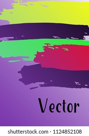 Vector watercolor background. Modern abstract background with multicolored brush strokes. Template of design. Suitable for the design of banners, posters, booklets, reports, magazines. EPS 10.