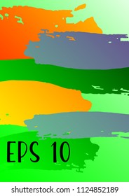 Vector watercolor background. Modern abstract background with multicolored brush strokes. Template of design. Suitable for the design of banners, posters, booklets, reports, magazines. EPS 10.