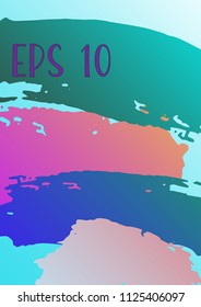 Vector watercolor background. Modern abstract background with multicolored brush strokes. Template of design. Suitable for the design of banners, posters, booklets, reports, magazines. EPS 10.
