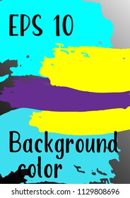 Vector watercolor background. Modern abstract background with multicolored brush strokes. Template of design. Suitable for the design of banners, posters, booklets, reports, magazines. EPS 10.