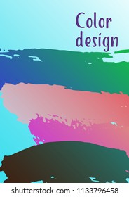 Vector watercolor background. Modern abstract background with multicolored brush strokes. Template of design. Suitable for the design of banners, posters, booklets, reports, magazines. EPS 10.