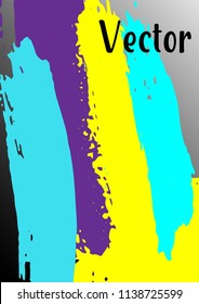 Vector watercolor background. Modern abstract background with multicolored brush strokes. Template of design. Suitable for the design of banners, posters, booklets, reports, magazines. EPS 10.