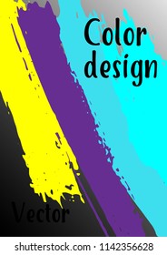 Vector watercolor background. Modern abstract background with multicolored brush strokes. Template of design. Suitable for the design of banners, posters, booklets, reports, magazines. EPS 10.
